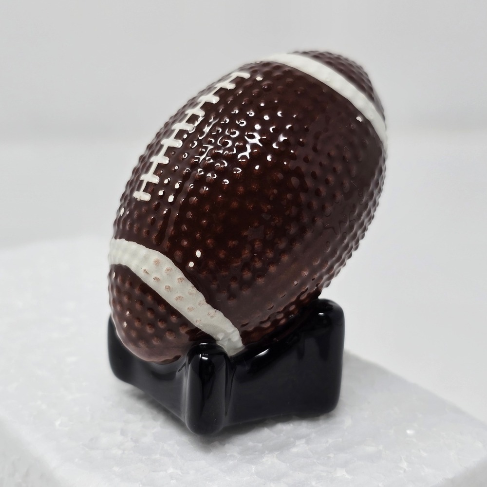 Nora Fleming Mini Football Touchdown! Black Tee Base Brown READ